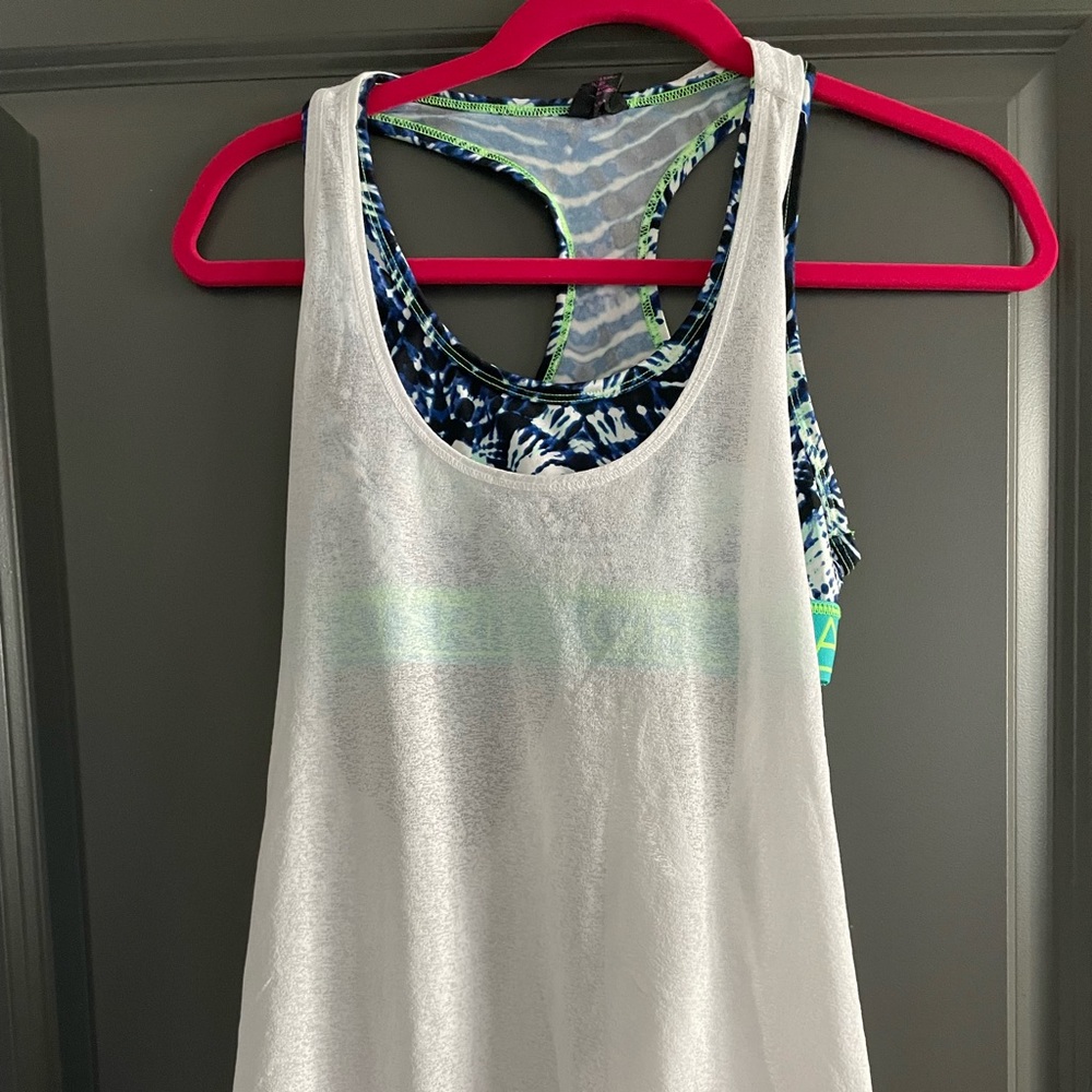 Workout top with built in sports bra